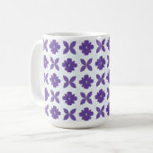 背景が明るい紫色の花 コーヒーマグカップ (正面左)