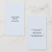 背景が淡青色(縦モダン) 名刺 (正面/裏面)