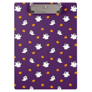 背景が紫のかわいいハロウィーン クリップボード
