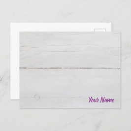 背景として使用される白い木材ヴィンテージ構造 シーズンポストカード