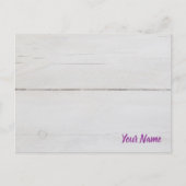 背景として使用される白い木材ヴィンテージ構造 シーズンポストカード (正面)