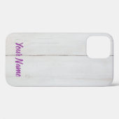 背景として使用される白い木材ヴィンテージ構造 Case-Mate iPhoneケース (裏面 (横))