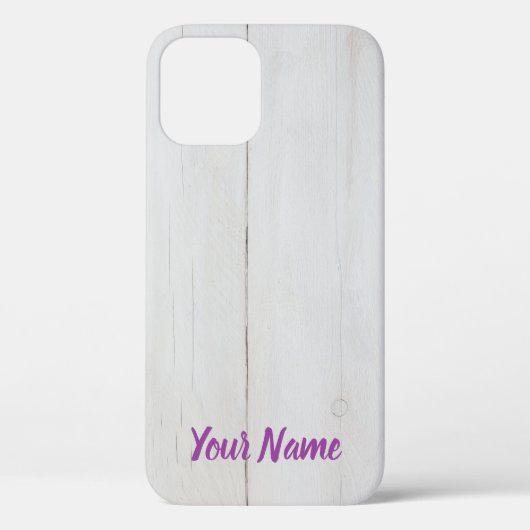 背景として使用される白い木材ヴィンテージ構造 Case-Mate iPhoneケース (裏面)