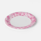 背景とハート ペーパープレート (アングル)