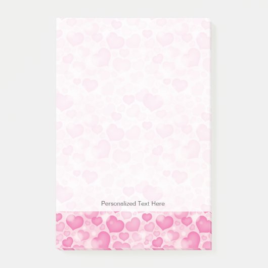 背景とハート ポストイット (正面)