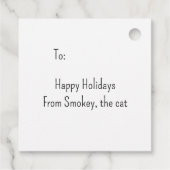 背景にギフトストライプのが出来るかわいい黒猫ラベル フェイバータグ (裏面)