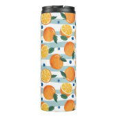 背景にストライプのオレンジ、夏のパターン。 タンブラー (裏面)