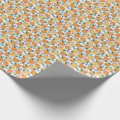 背景にストライプのオレンジ、夏のパターン。 ラッピングペーパー (角)