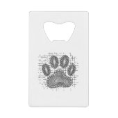 背景にトライバルドッグポー動揺してプ印刷 クレジットカード栓抜き (正面)