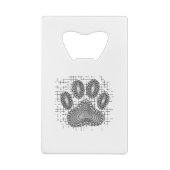 背景にトライバルドッグポー動揺してプ印刷 クレジットカード栓抜き (裏面)