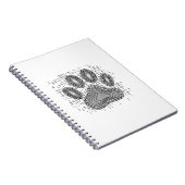 背景にトライバルドッグポー動揺してプ印刷 ノートブック (右側)
