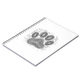 背景にトライバルドッグポー動揺してプ印刷 ノートブック (左側)