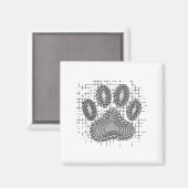 背景にトライバルドッグポー動揺してプ印刷 マグネット (正面/裏面)