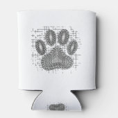 背景にトライバルドッグポー動揺してプ印刷 缶クーラー (裏面)