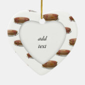 背景にパンケーキを積み重ねるプレート セラミックオーナメント (裏面)