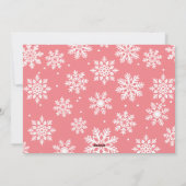 背景にフラットな白い大きな雪の結晶 シーズンカード (裏面)