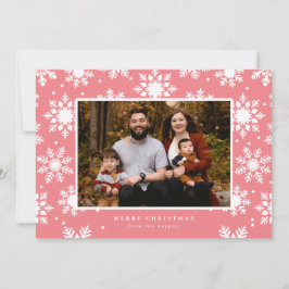 背景にフラットな白い大きな雪の結晶 シーズンカード