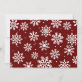 背景にフラットな白い大きな雪の結晶 シーズンカード (裏面)