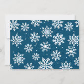 背景にフラットな白い太い雪の結晶 シーズンカード (裏面)