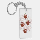 背景にベアーキューポープリントを動揺して付ける キーホルダー (正面左)
