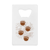 背景にベアーキューポープリントを動揺して付ける クレジットカード栓抜き (裏面)