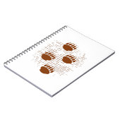 背景にベアーキューポープリントを動揺して付ける ノートブック (左側)