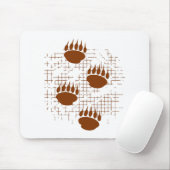 背景にベアーキューポープリントを動揺して付ける マウスパッド (マウス)