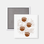 背景にベアーキューポープリントを動揺して付ける マグネット (正面/裏面)