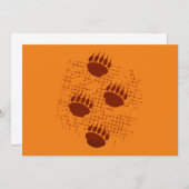 背景にベアーキューポープリントを動揺して付ける 招待状 (正面/裏面)