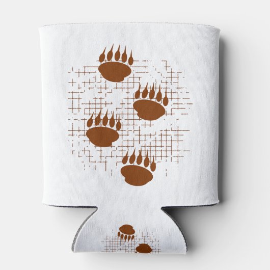 背景にベアーキューポープリントを動揺して付ける 缶クーラー (裏面)