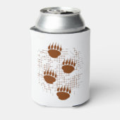 背景にベアーキューポープリントを動揺して付ける 缶クーラー (缶裏面)