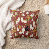 背景に可愛い猫 クッション (ブランケット)