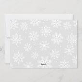 背景に大きな白い雪の結晶 シーズンカード (裏面)
