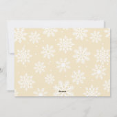 背景に大きな白い雪の結晶 シーズンカード (裏面)