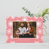 背景に大きな白い雪の結晶 シーズンカード (スタンド正面)