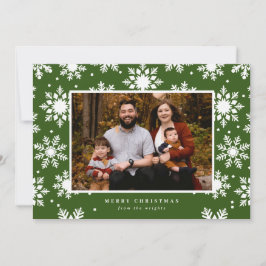 背景に大きな白い雪の結晶 シーズンカード