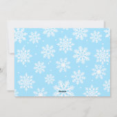 背景に大きな白い雪の結晶 シーズンカード (裏面)