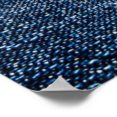 背景に対する粗末なデニムのテクスチャ。ブルージーンズ ポスター (角)