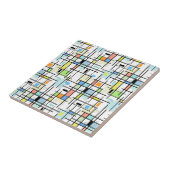 背景に市松模様に星。 タイル (側面)