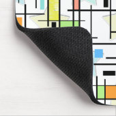 背景に市松模様に星。 マウスパッド (コーナー)