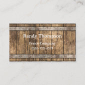 背景に木材を持つフェンシング 名刺 (正面)