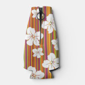 背景に白いストライプの花 ボトルクーラー (裏面)