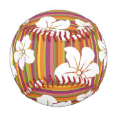 背景に白いモノグラストライプのム 野球ボール (正面)