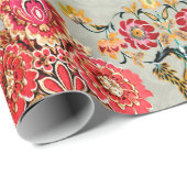 背景に継ぎ目のないエスニックのヨモギの花柄 ラッピングペーパー (ロールコーナー)