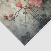 背景に繊細な動揺して花 薄葉紙 (詳細)