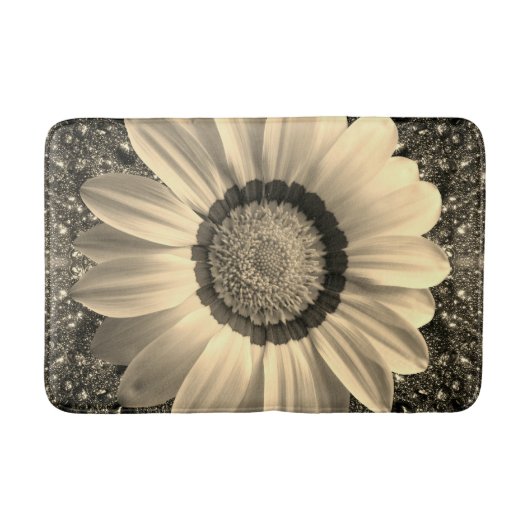 背景に美しいヴィンテージの花を抽象芸術 バスマット (正面)