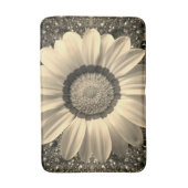 背景に美しいヴィンテージの花を抽象芸術 バスマット (正面縦)