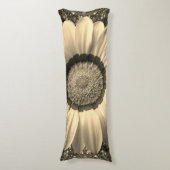 背景に美しいヴィンテージの花を抽象芸術 ボディピロー (正面縦)