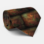 背景に赤いバラグランジ色 ネクタイ (ロール)