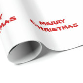 背景に赤いメリークリスマス ラッピングペーパー (ロールコーナー)